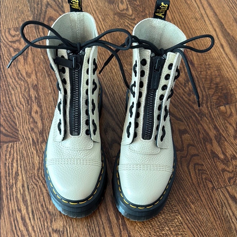 Dr. Martens Cream Combat Boots